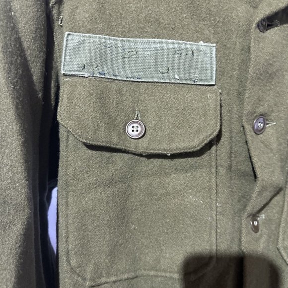 Vintage US Army Wool Field Shirt OG-108 3rd Armored Div SZ Med - Picture 2 of 5